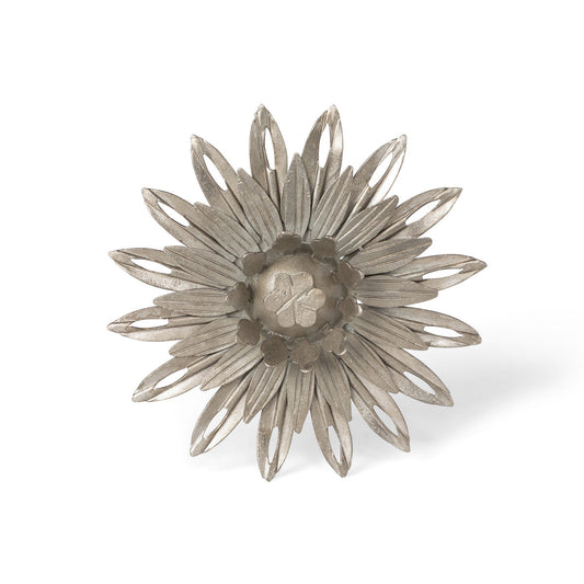 Aged Nickel Wall Sunflower, Small