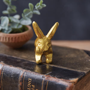 Mini Gold Bunny Figurine