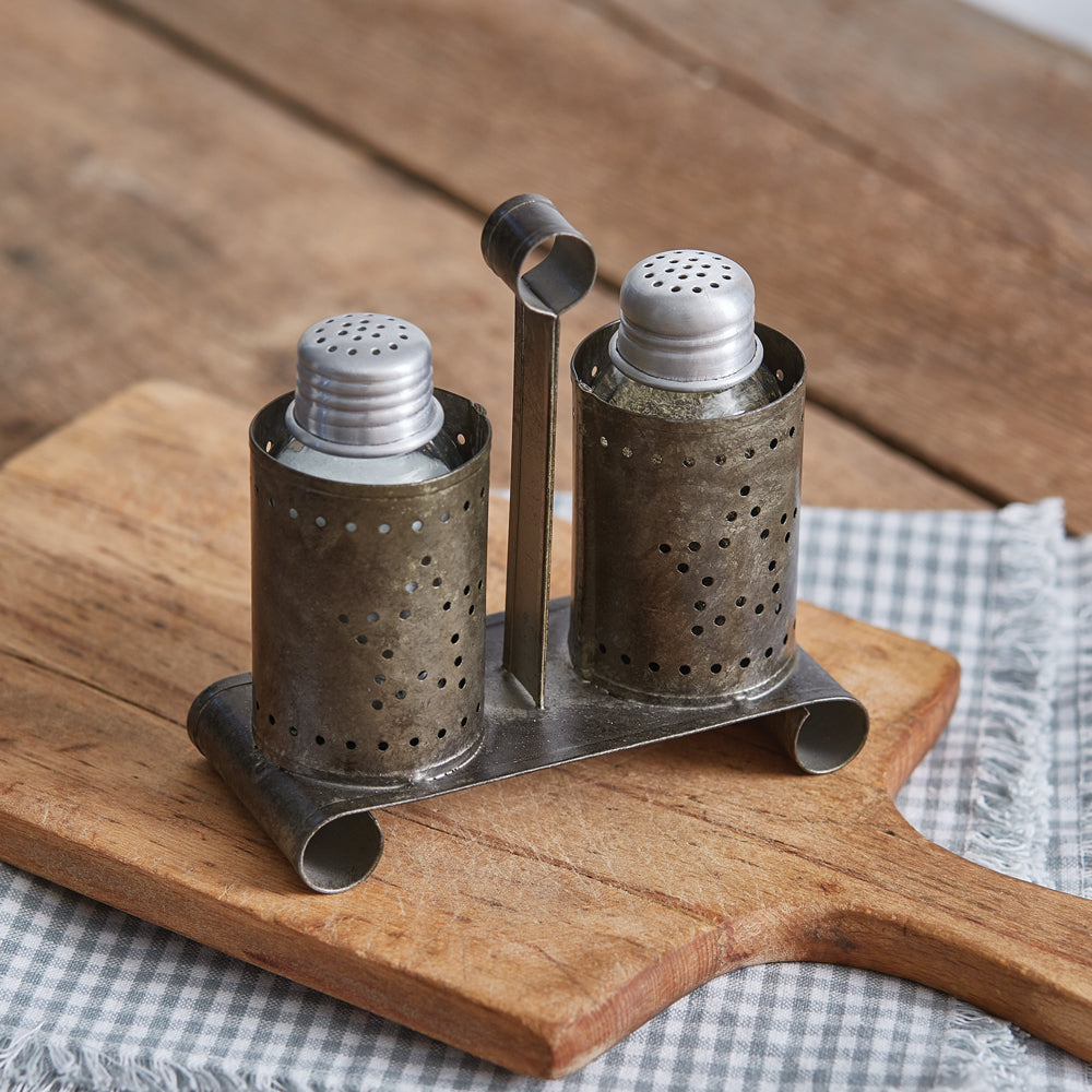 Punched Star Salt and Pepper Caddy