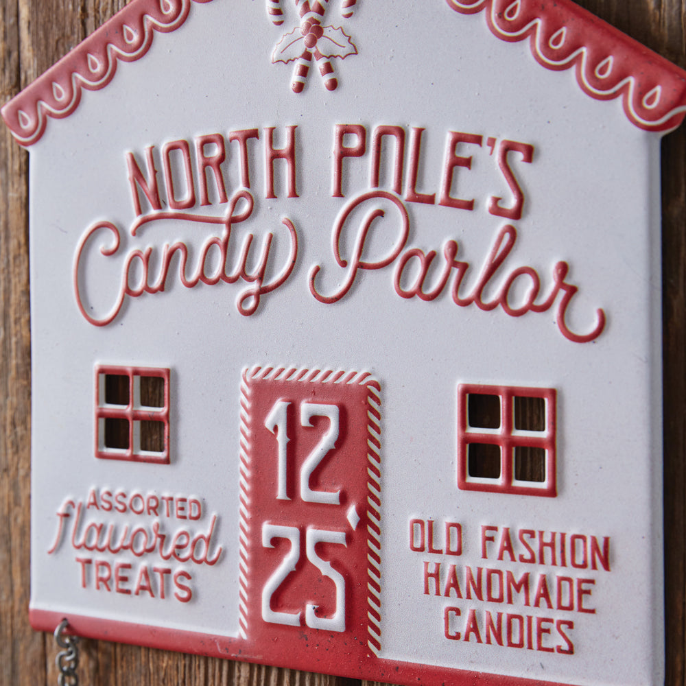 North Pole Candy Parlor Directional Sign