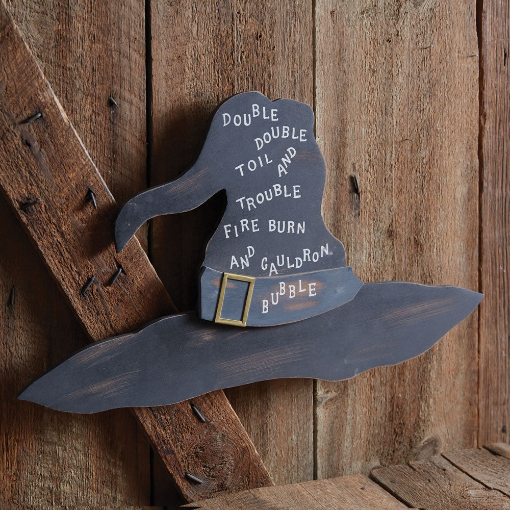 Toil and Trouble Witch Hat Sign