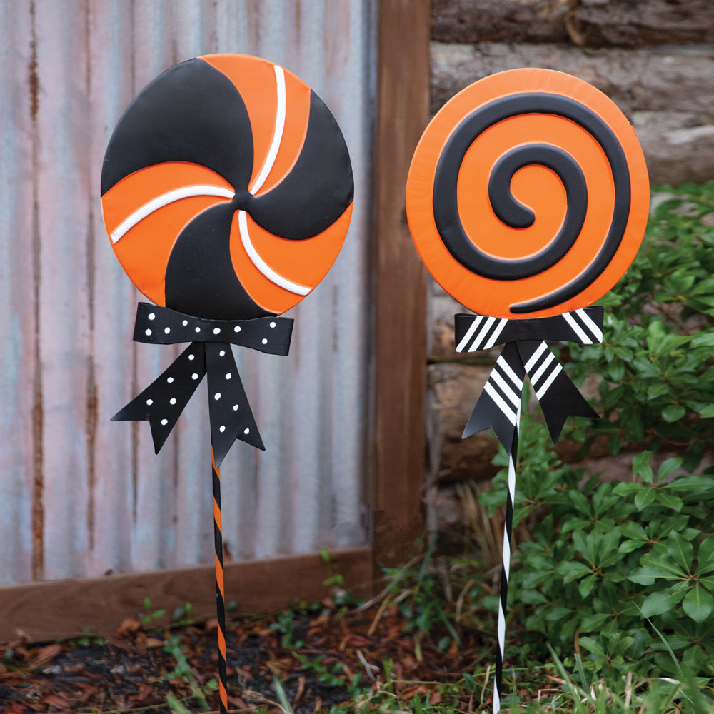 Set of Two Halloween Lollipop Stakes