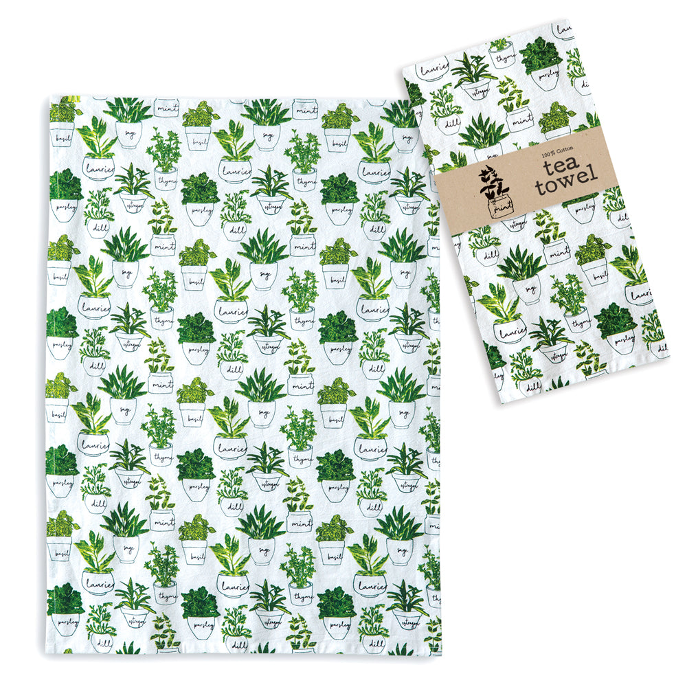 Herbs and Spices Tea Towel