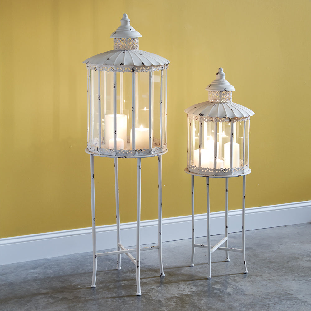 Set of Two Violetta Freestanding Lanterns