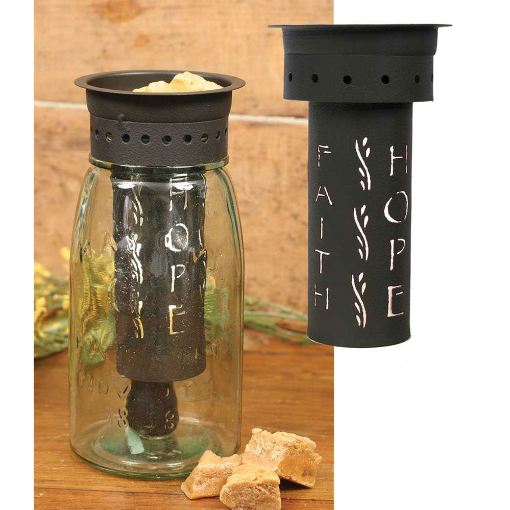 Faith Hope Love Quart Mason Jar Wax Warmer Kit