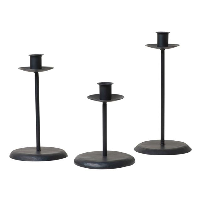 Wrought Iron Taper Candle Holder Set