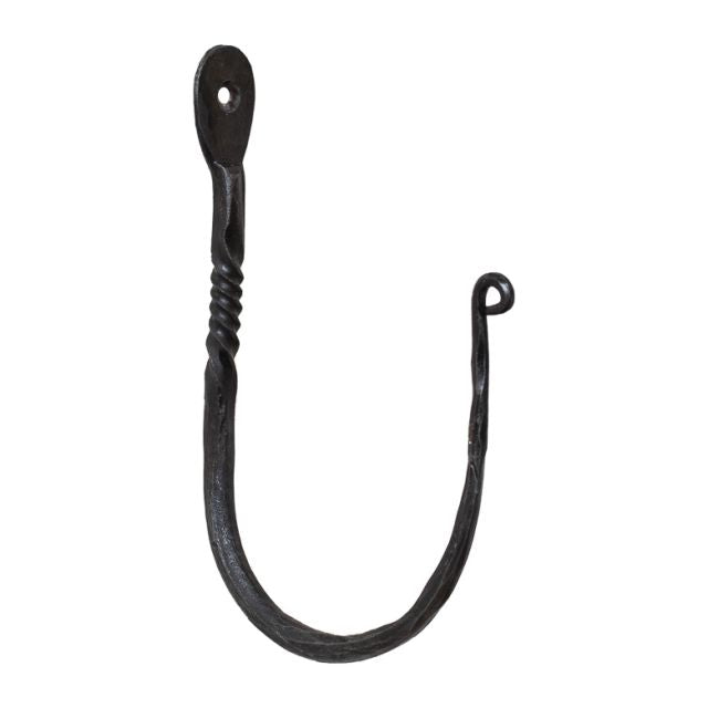 Twisted Wrought Iron 5-Inch Wall Hooks - Set of 4