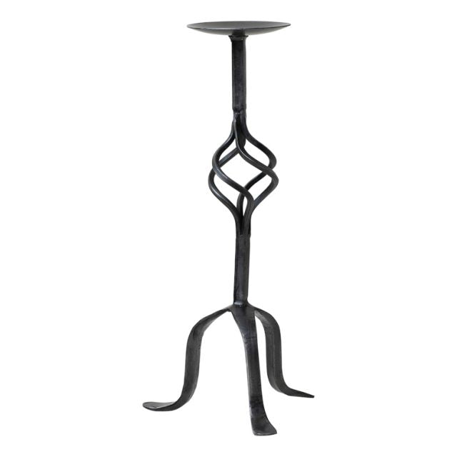 15-Inch Wrought Iron Pillar Candle Holder