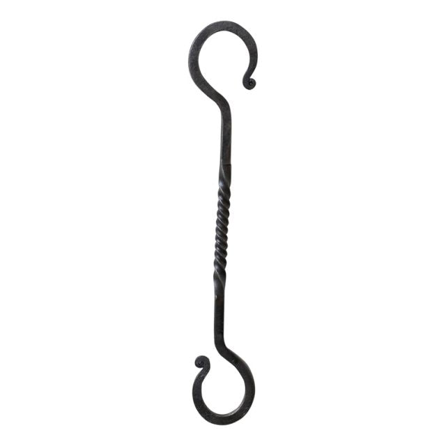 10-Inch Twisted Wrought Iron S Hooks - Set of 3