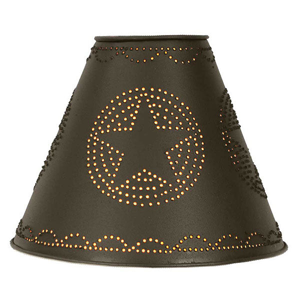 4X10X8 Star Punched Tin Shade - Rustic Brown