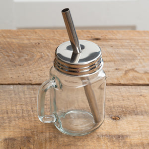 Mason Jar Drinking Lids & Straw Set