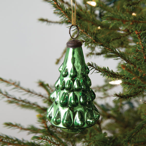 Christmas Tree Mercury Glass Ornament