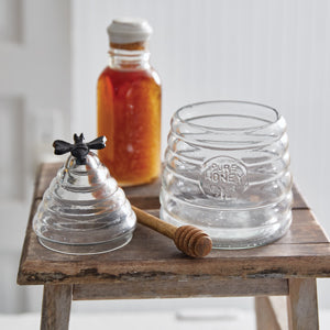 Honey Hive Canister with Wooden Dipper