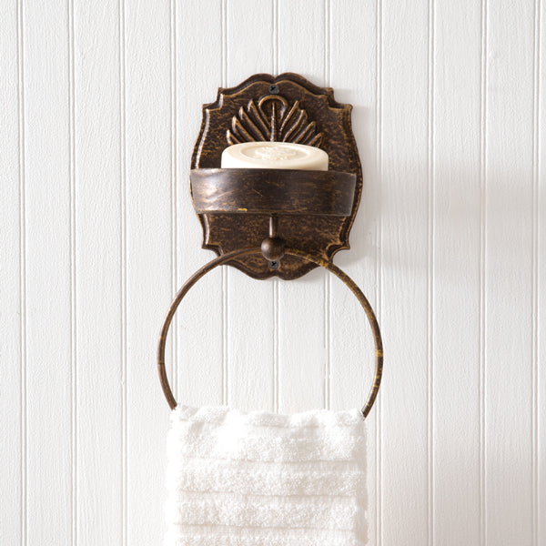Wall Mounted Soap Dish and Towel Holder