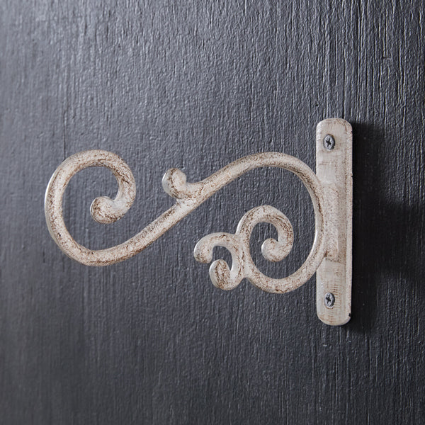 Aged Cast Iron Curly Hook