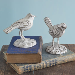 Set of Two Chirping Birds Figurines
