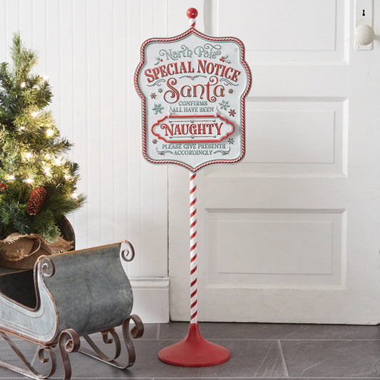 North Pole Naughty or Nice Sign - Flawed