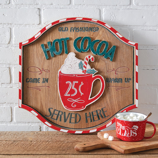 Old Fashioned Hot Cocoa Wall Sign