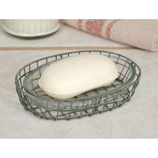 Oval Soap Dish with Glass Liner