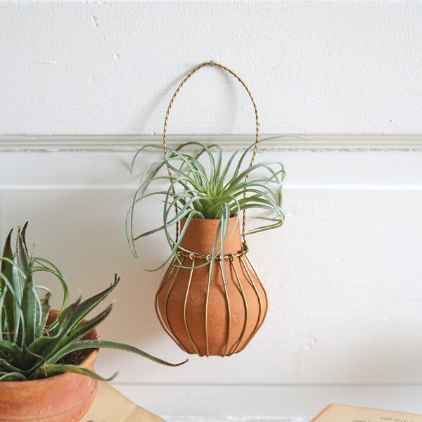 Mini Terra Cotta Hanging Vase