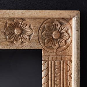Emika Hand-Carved Wood Mirror