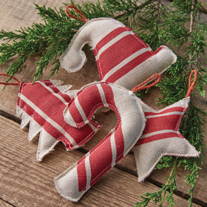 Holiday Shapes Fabric Ornaments