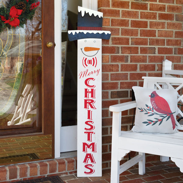 Snowman Merry Christmas Porch Sign