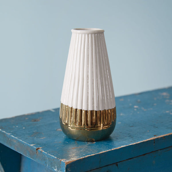 Gold Dipped Mini Cylinder Vase