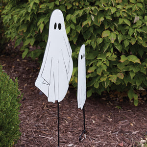 Set of Two Ghost Garden Stakes