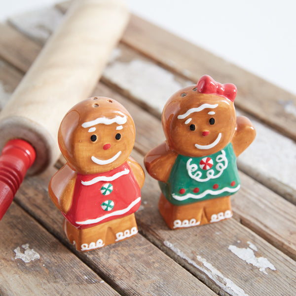 Gingerbread Couple Salt & Pepper Shakers