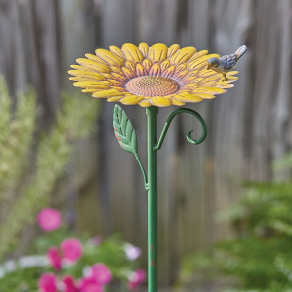 Sunflower Birdbath/Seed Tray