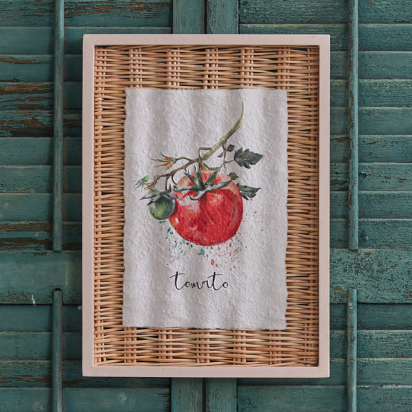 Framed Tomato Basket Art
