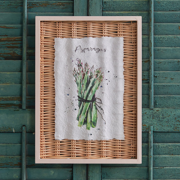 Framed Asparagus Basket Art