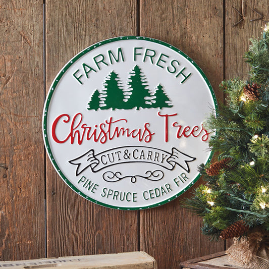 Cut and Carry Christmas Trees Wall Sign