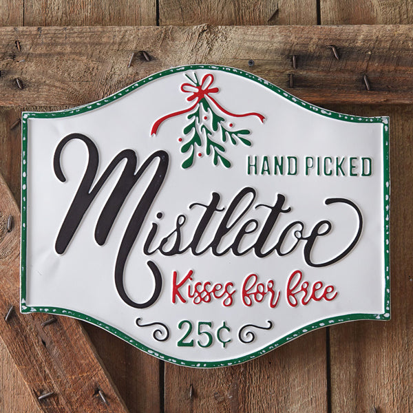 Hand Picked Mistletoe Wall Sign