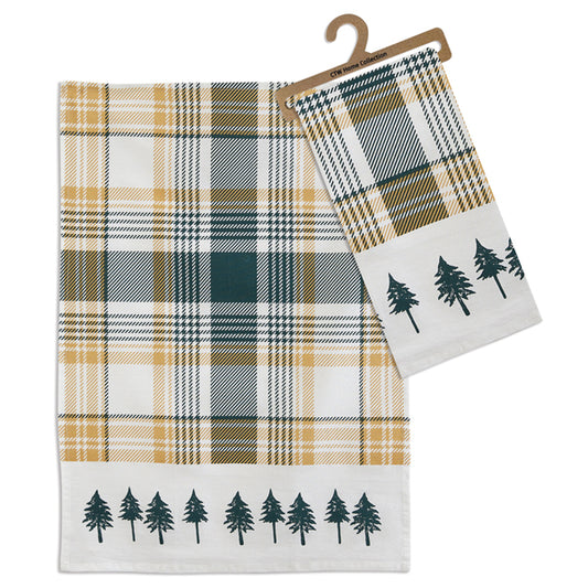 Plaid and Pines Tea Towel