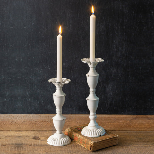Set of Two Delilah Metal Candlesticks