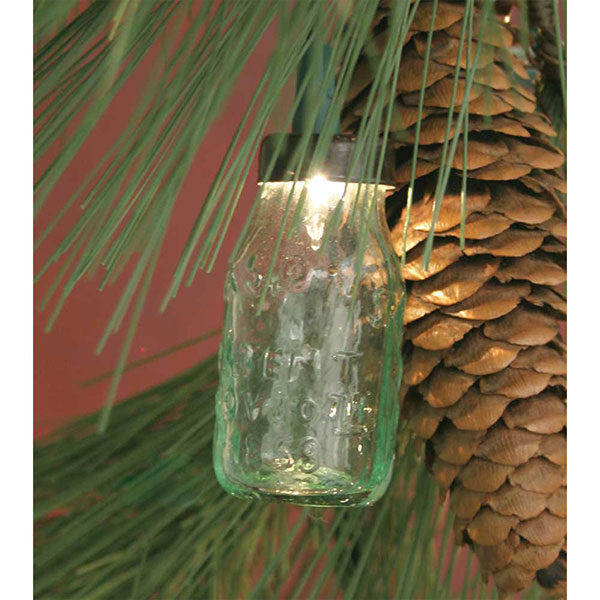 Glass Mini Mason Jar Ornament