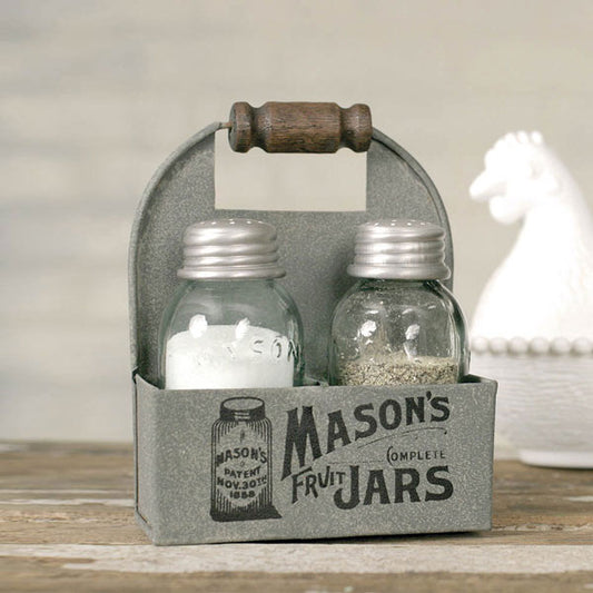 Masons Jars Box Salt and Pepper Caddy
