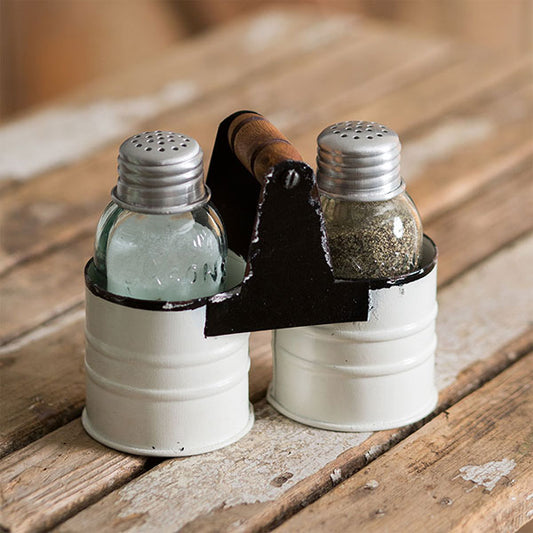 Salt and Pepper Can Caddy - White