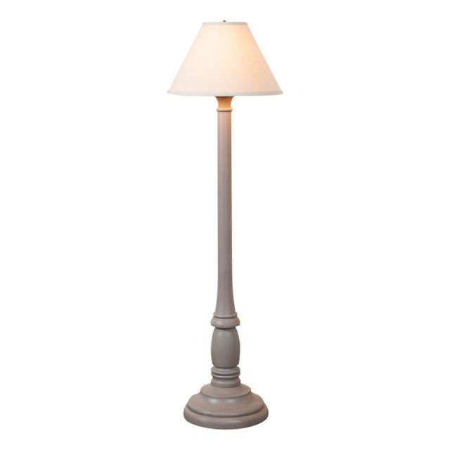Brinton House Floor Lamp in Earl Gray with Linen Fabric Shade