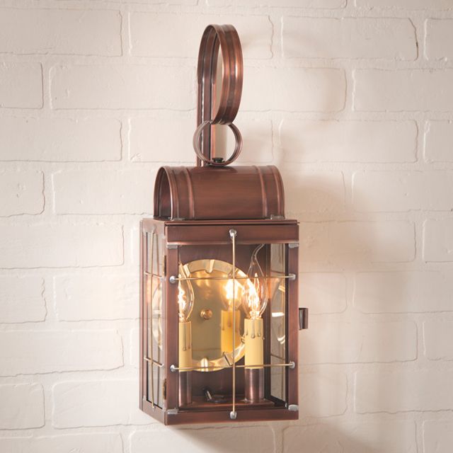Double Wall Lantern in Antique Copper - Made in USA - Brownsland Farm