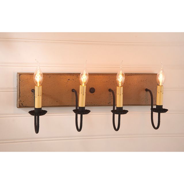 4 Light Vanity Light in Pearwood - Made in USA - Brownsland Farm