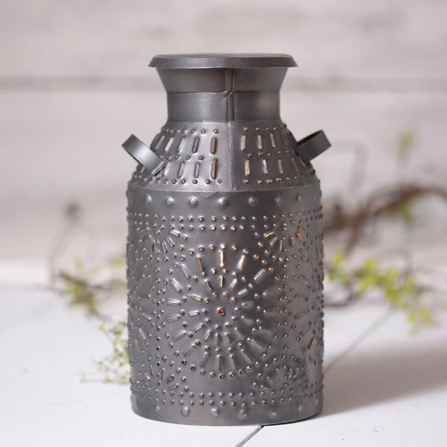Milk Can Accent Light in Antique Tin - Brownsland Farm