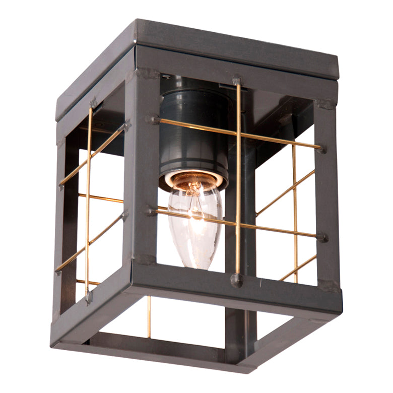 Single Ceiling Light with Brass Bars in Country Tn