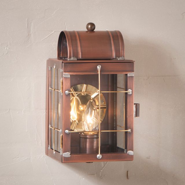 Small Wall Lantern in Antique Copper - Made in USA - Brownsland Farm