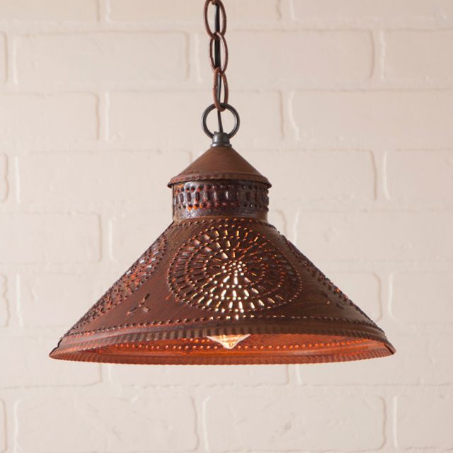 Stockbridge Shade Light with Chisel in Rustic Tin - Made in USA - Brownsland Farm
