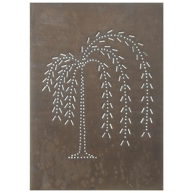 Vertical Willow Panel in Blackened Tin - Made in USA - Brownsland Farm